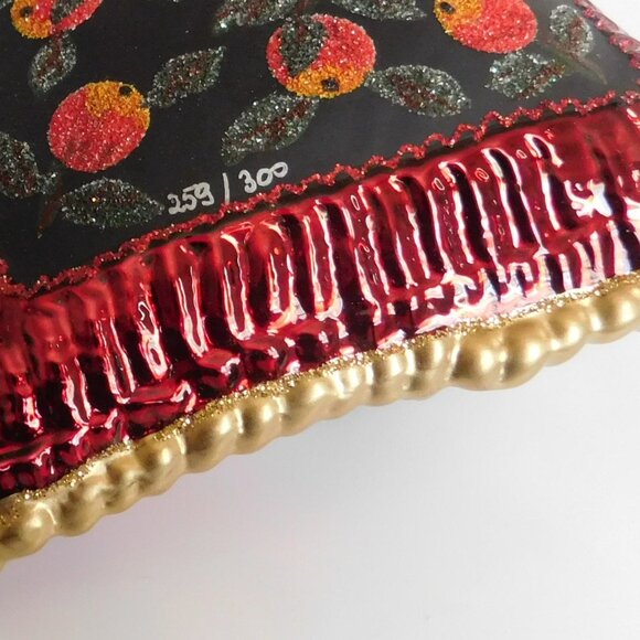 Lot of 3 Glass Pillow Ornaments by Ornaments to Remember Purple and Red NIB - Picture 3 of 13